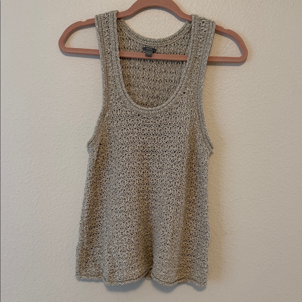 Aerie Textured Knit Tank Top in Beige